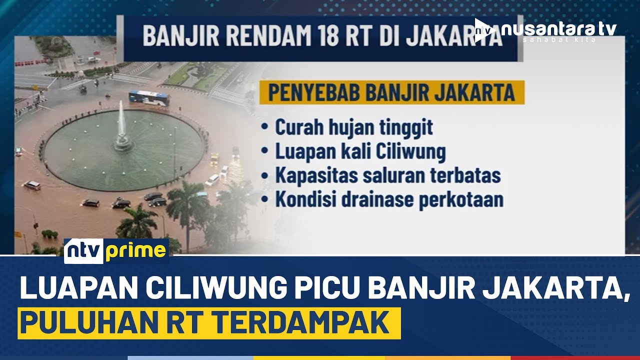 Kali Ciliwung Meluap Akibat Hujan Tak Henti, 18 RT di Jakarta Tergenang | NTV PRIME