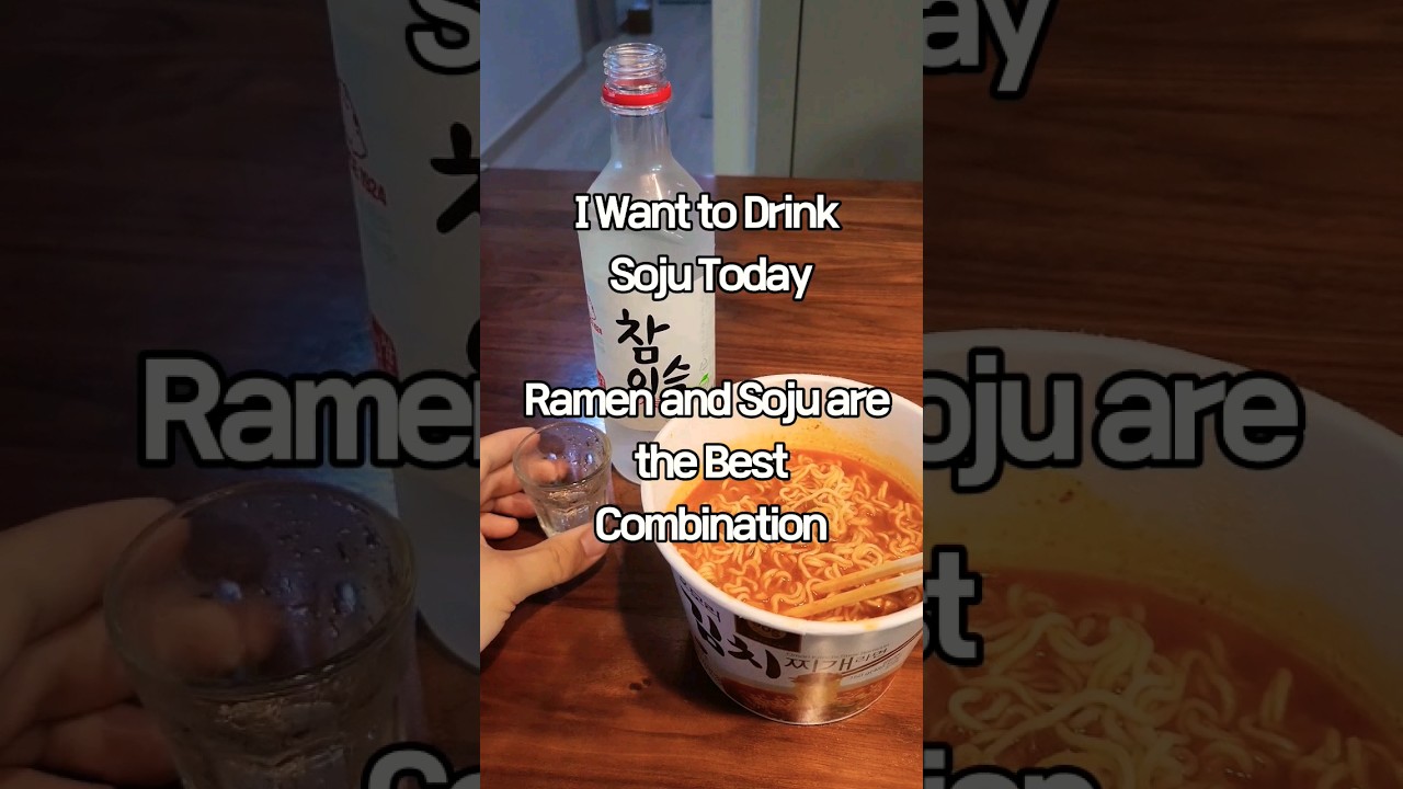 How to enjoy Soju & Ramen alone at a Korean convenience store🍸It is called 'Honsul' in Korea #shorts