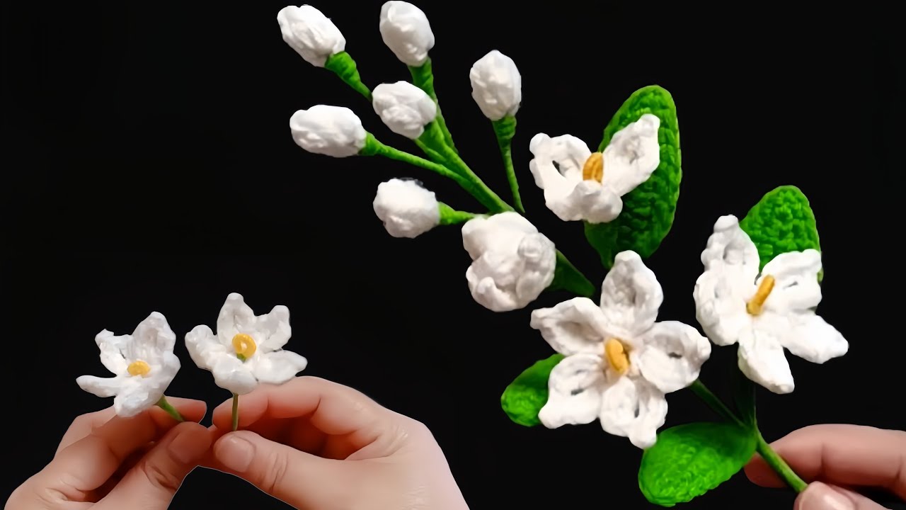 Crochet Jasmine Flower Tutorial for Beginners | Part 1: 𝐏𝐄𝐓𝐀𝐋𝐒