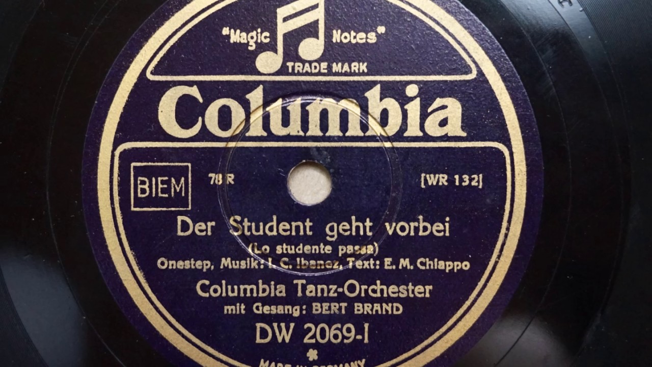 Columbia Tanzorchester - Der Student geht vorbei