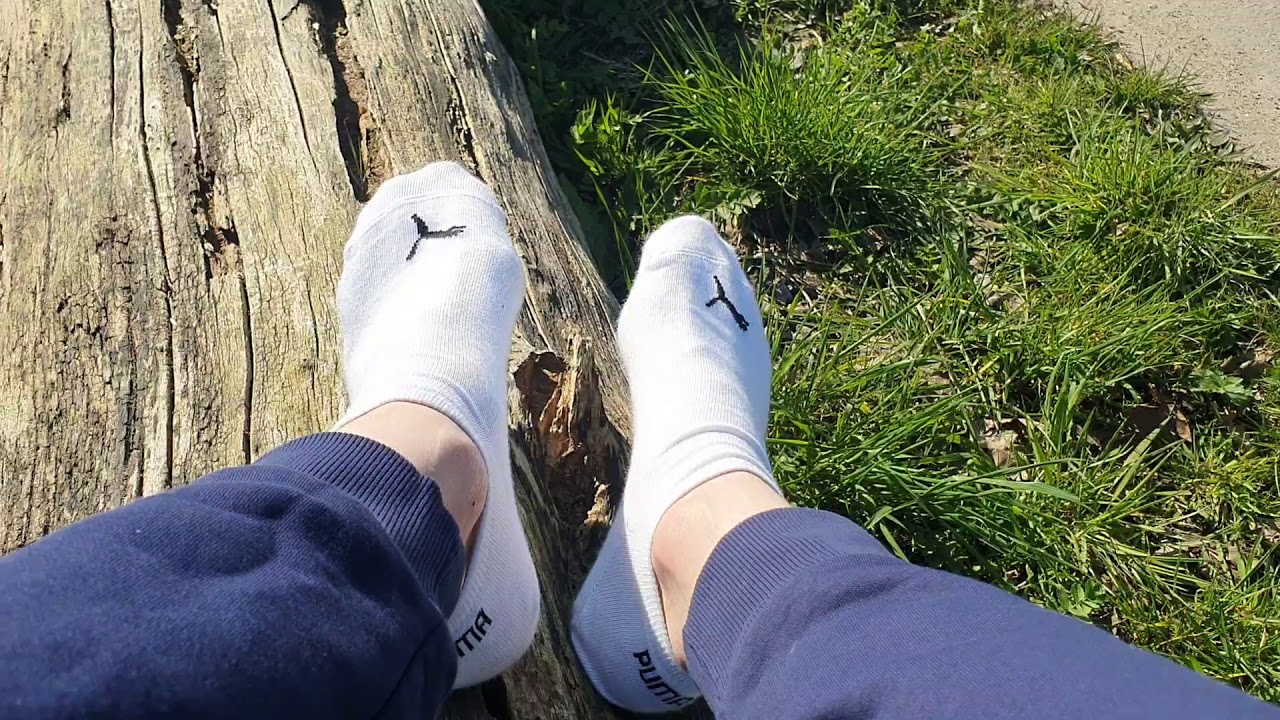 White Puma ankle socks