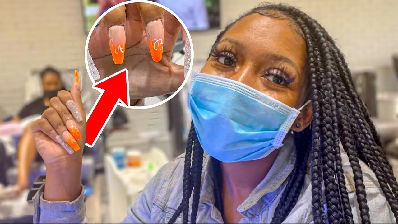 Toxic Nail Date😍 (my name on her nails)