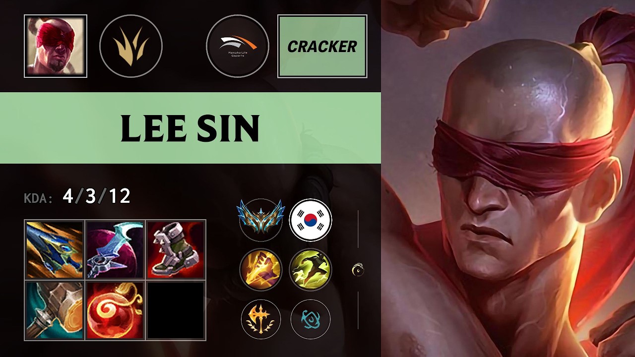 (HLE Cracker) Lee Sin Jungle vs Vi - KR Challenger Patch 26.18
