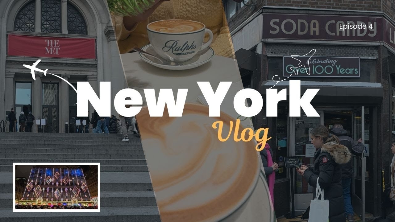 New York Vlog #4 🇺🇸 | The Met Museum, Flatiron, Ralph's Coffee, Saks Christmas Light Show
