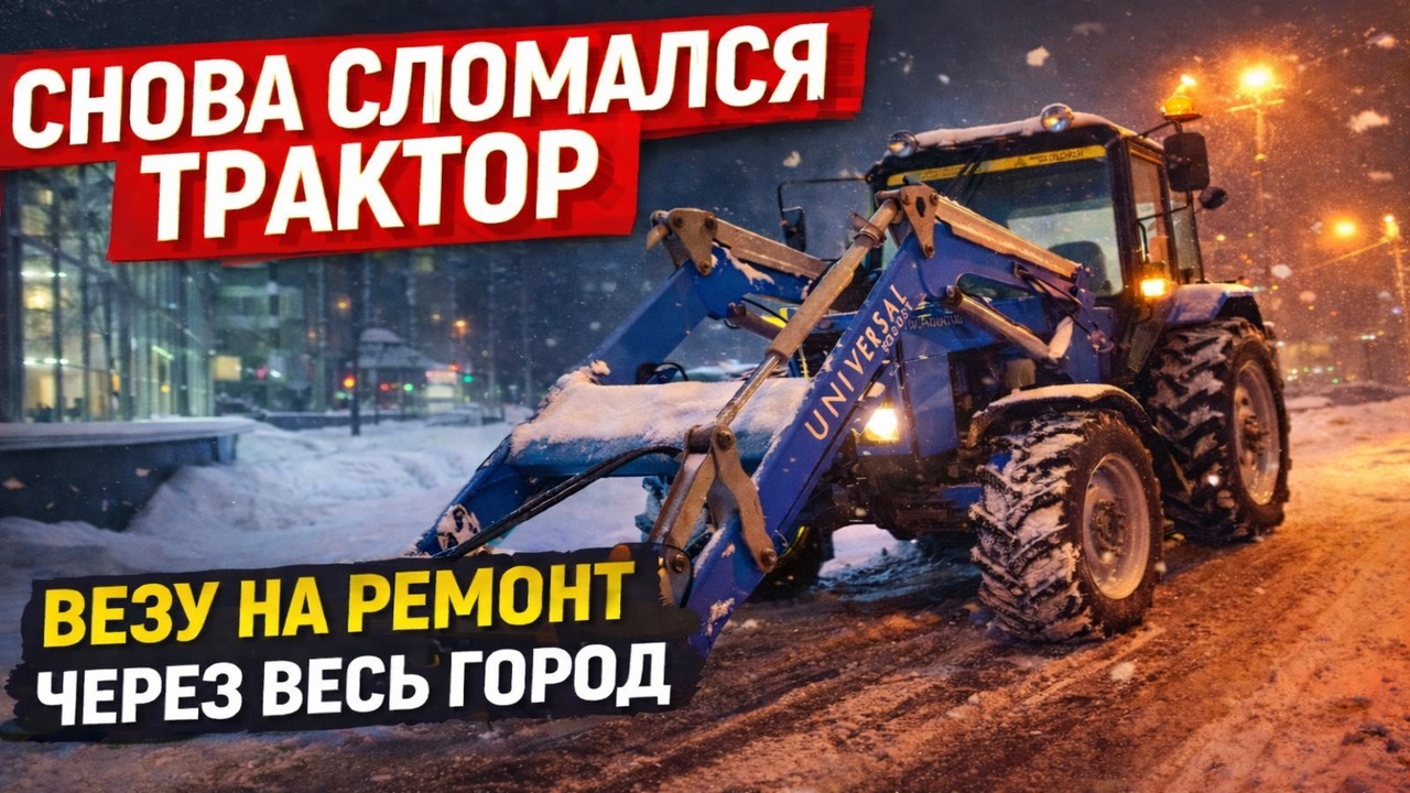 Беларус снова сломался! Везу на ремонт через весь город