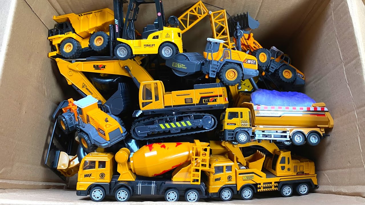 RC TRACTORS, MEGA RC TRUCKS, RC MACHINES COLLECTION!! EXCAVATOR LESU ET30H, KABOLITE K350-200 DIGGER