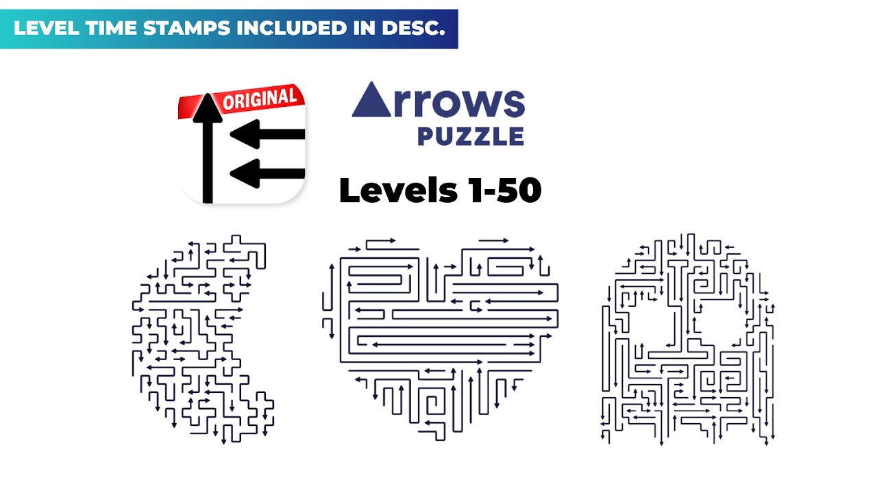 Arrows Puzzle - Levels 1-50 - Full Gameplay
