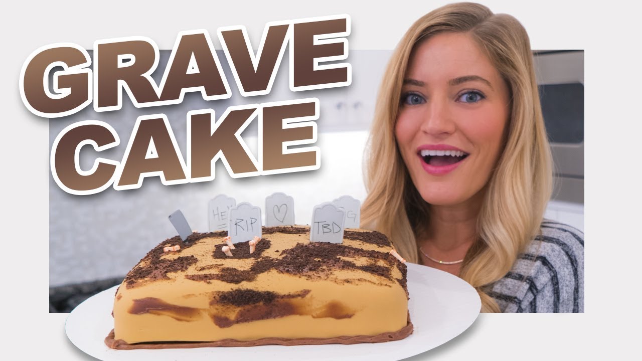 💀 Halloween Grave Yard Cake!