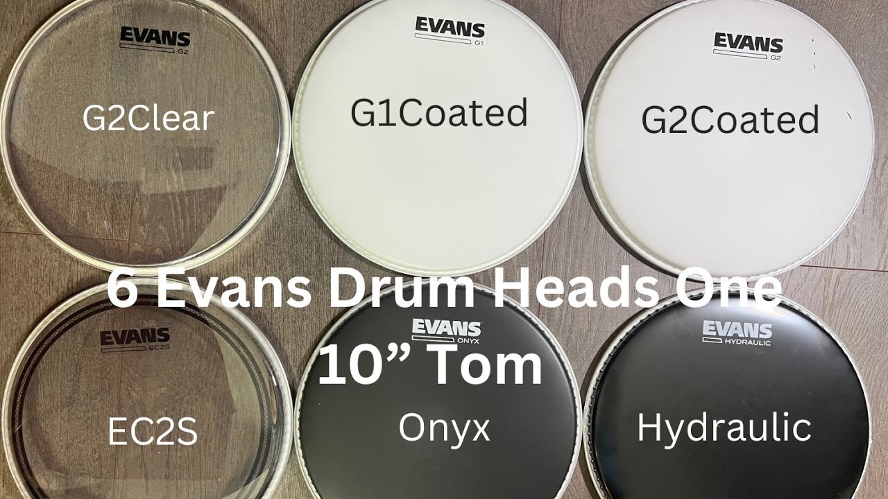 Нужны новые пластики? 6 разных пластиков Evans для 10-дюймового тома Yamaha Recording Custom. Обз...