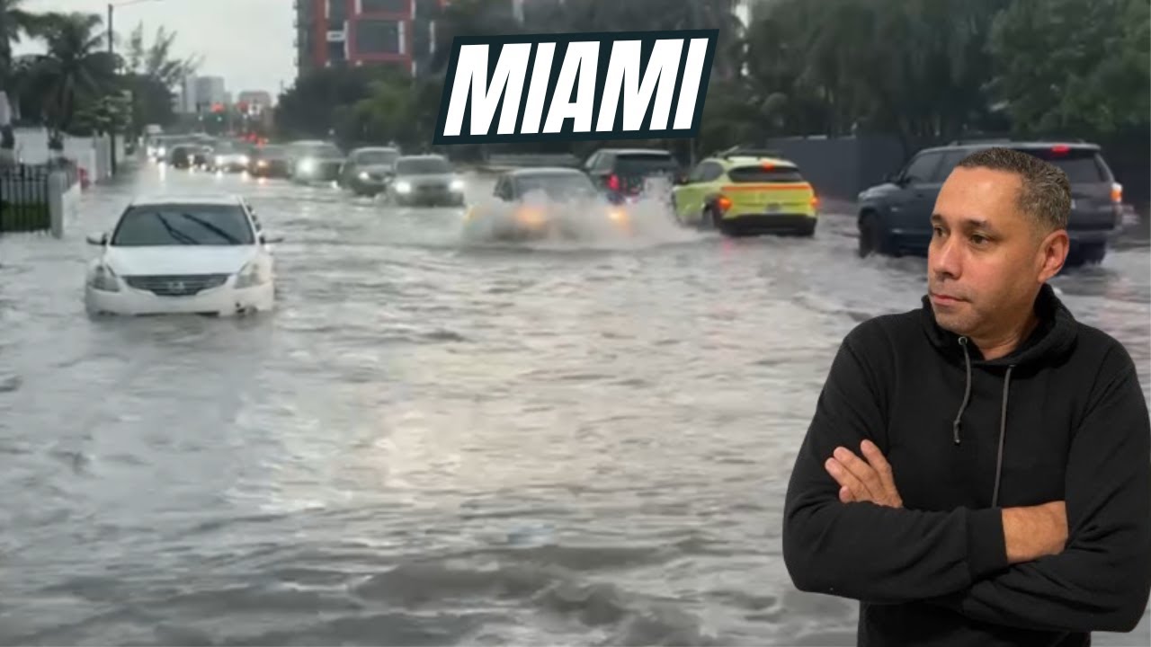 ASÍ SE CONGESTIONA MIAMI BAJO LLUVIA | RECORRIDO EN MOTO