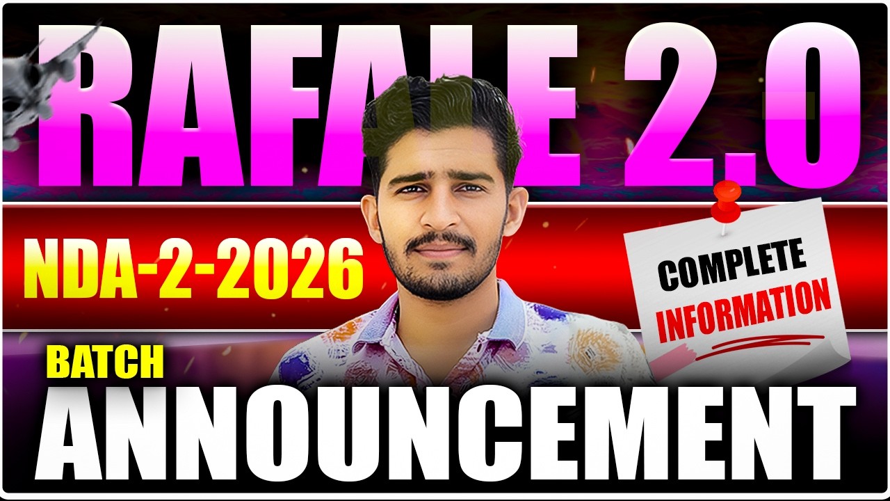 Announcing Free NDA (II) Rafale 2026 Batch | Rafale 2.0 | NDA Prepration For NDA 2 2026