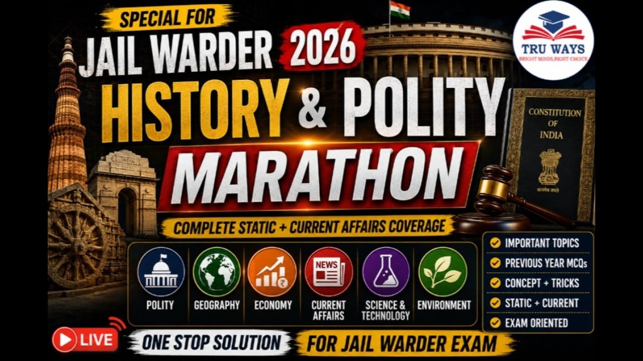 Jail Warder 2026 Special | History, Polity, Geography, Economy & Current Affairs Marathon