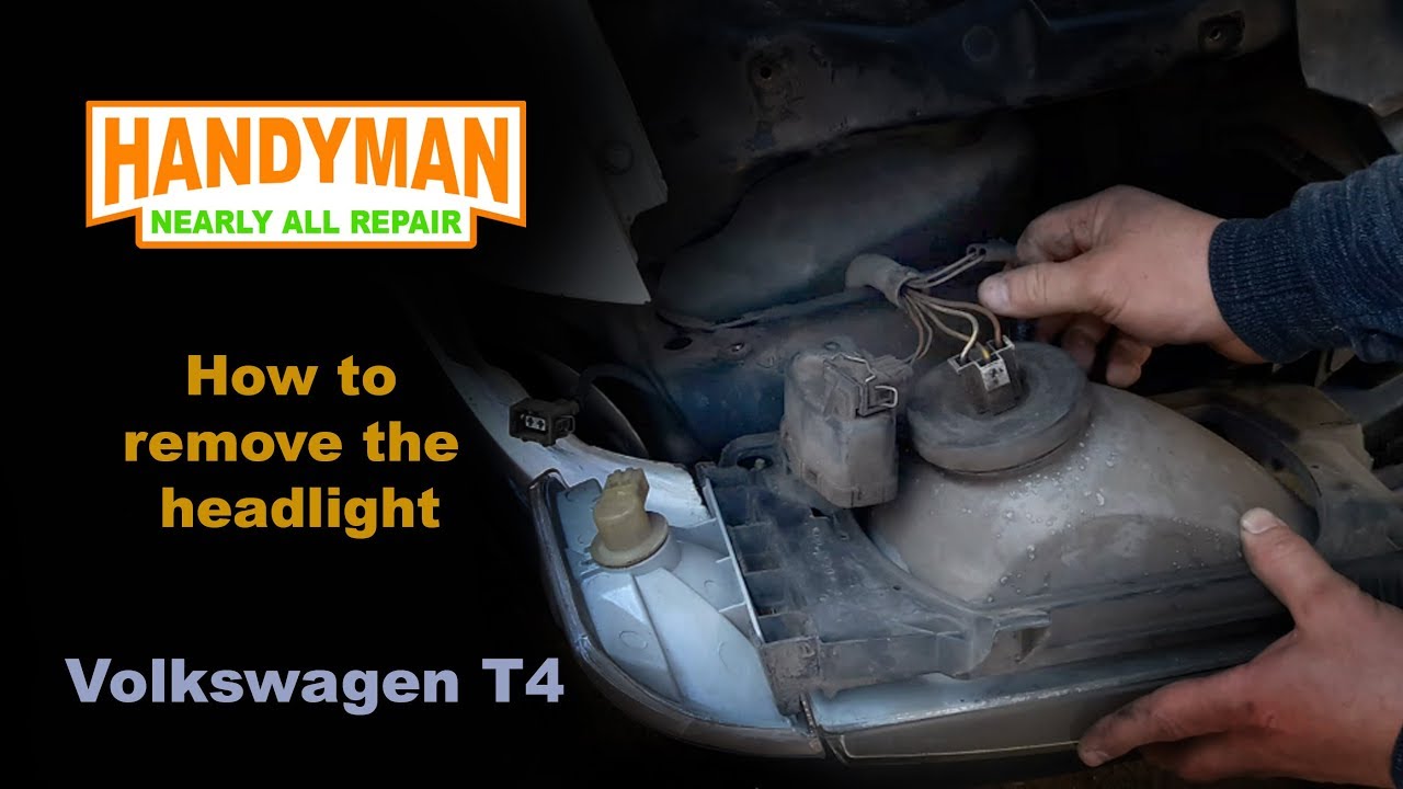 How to remove the headlamp and How to change a light bulb VW T4