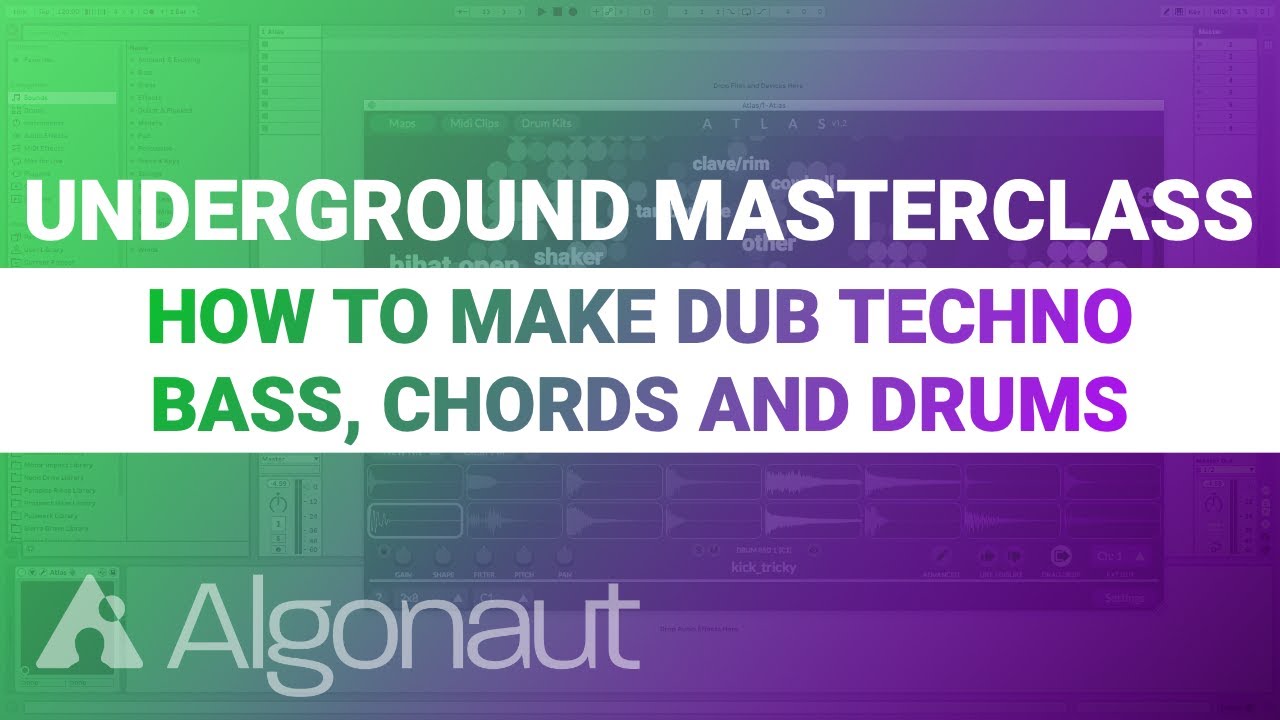 How to make Dub Techno chords, drums, and bass | Algonaut