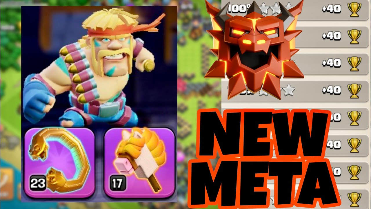 Th18 new meta ! King with Stick Horse is worth using with mass Thrower Totem spell attack strategy