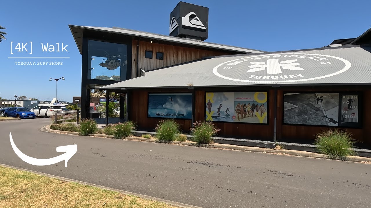 Surf Shops District // Torquay, Victoria [4K] Ambient Walk / ちょっとトーキー歩こう