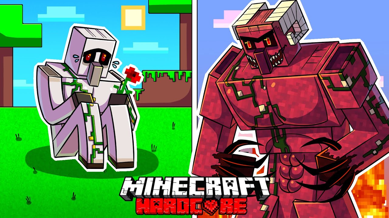 I Survived 100 DAYS as a DEVIL GOLEM in HARDCORE Minecraft!