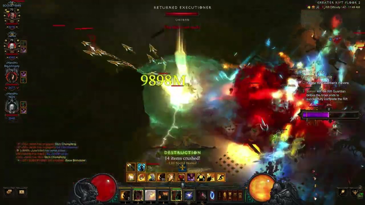 diablo 3 season 33 hardcore, barb pov trick shot hooks in a keeps. Missle dumpling through door