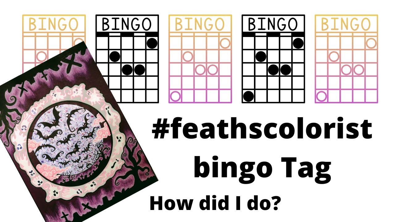 #feathscoloristbingo Tag - July Card / Adult Coloring / Completed Pages / Doodle Robot