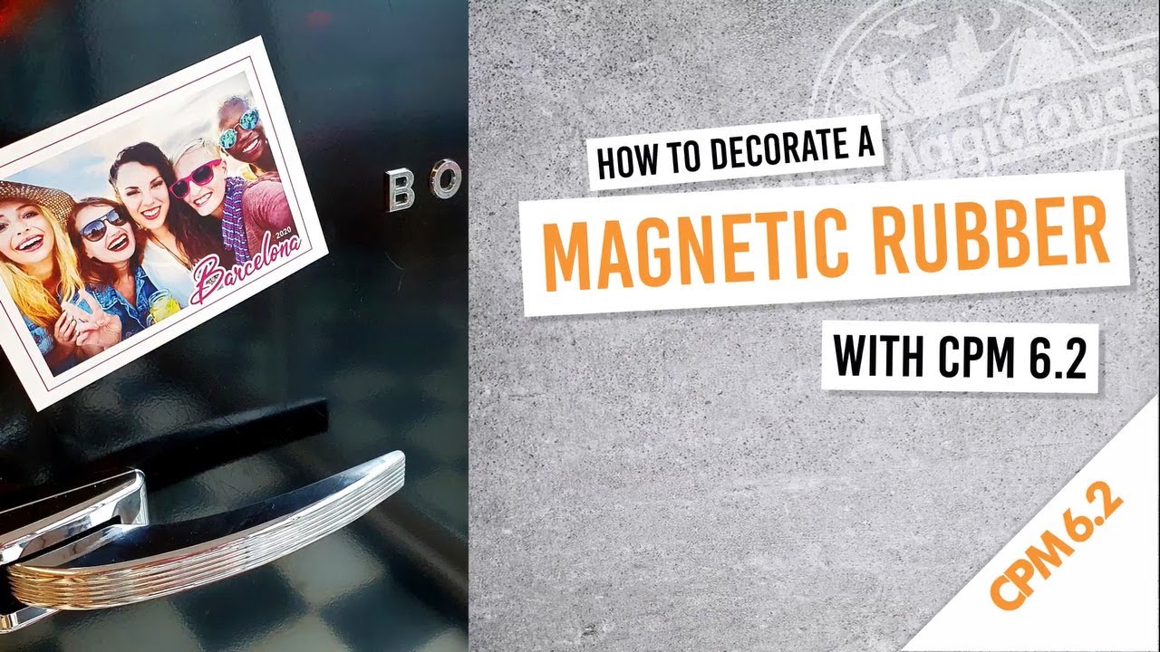 How to decorate a magnetic rubber with CPM 6.2 Transfer Paper...