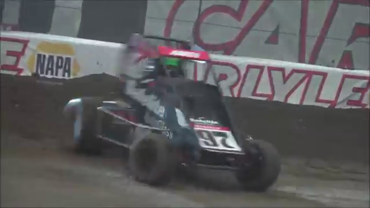 Rico Abreu's celebration after winning 30th Annual Chili Bowl