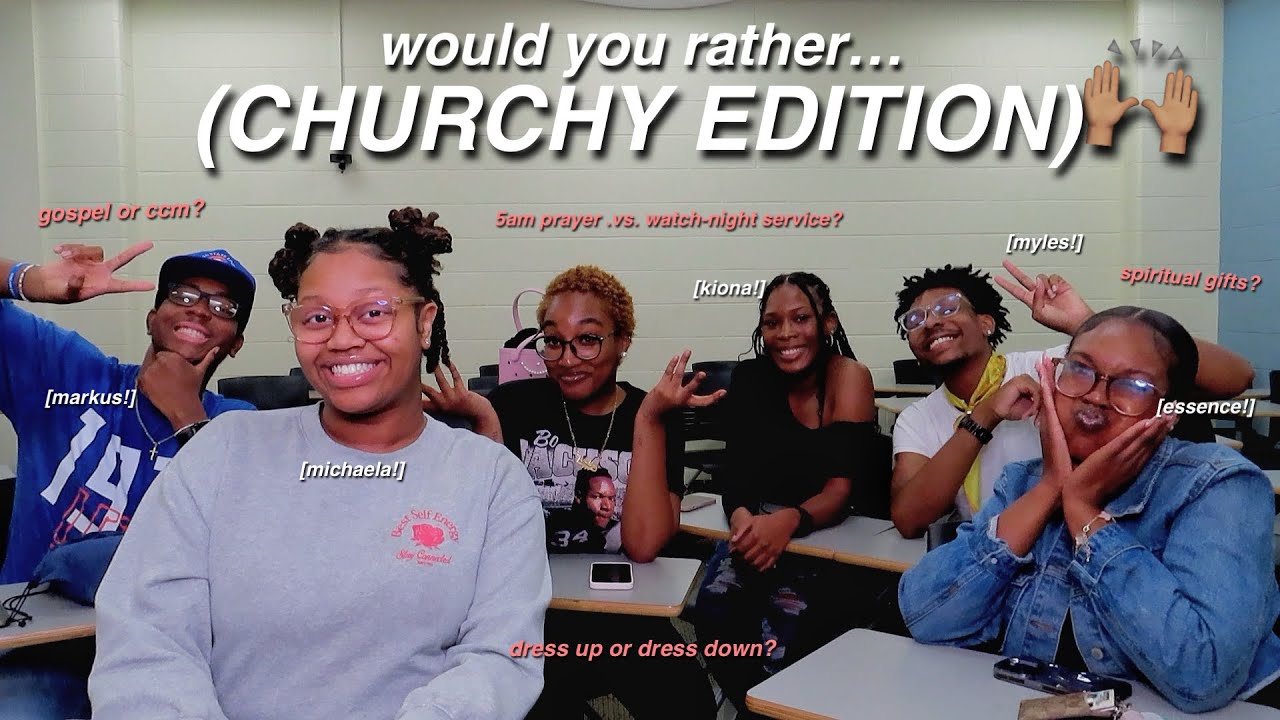 would you rather *but make it CHURCHY* (ft. the gang!) | brooklyn nicole