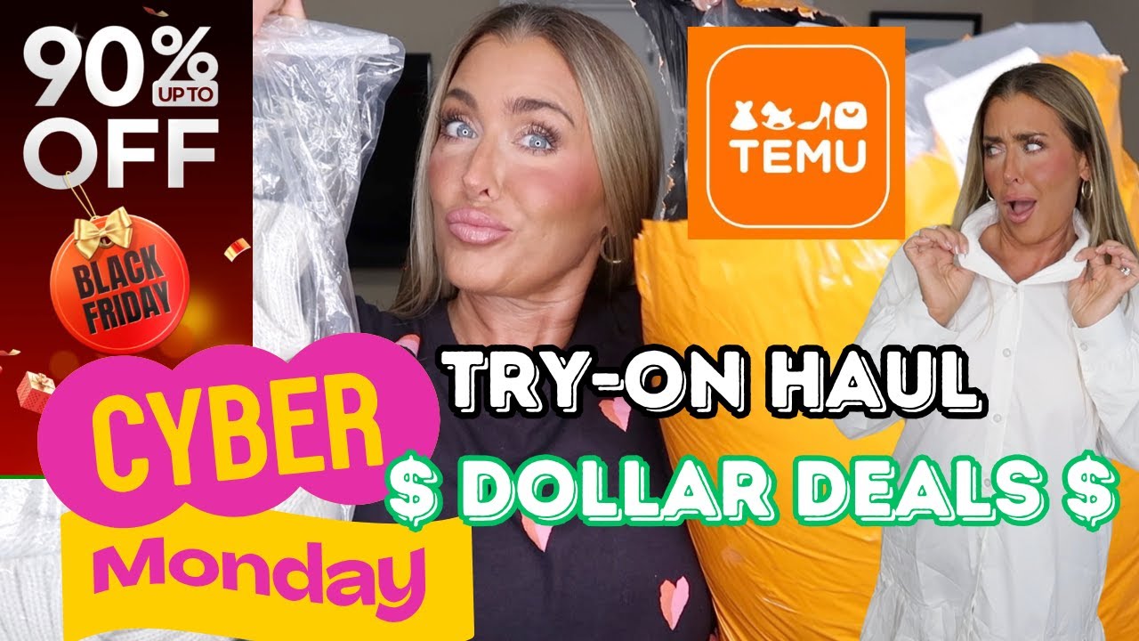 TEMU Huge Black Friday Sale and Cyber Monday Try On haul and Surprise $1 deals just for you!!