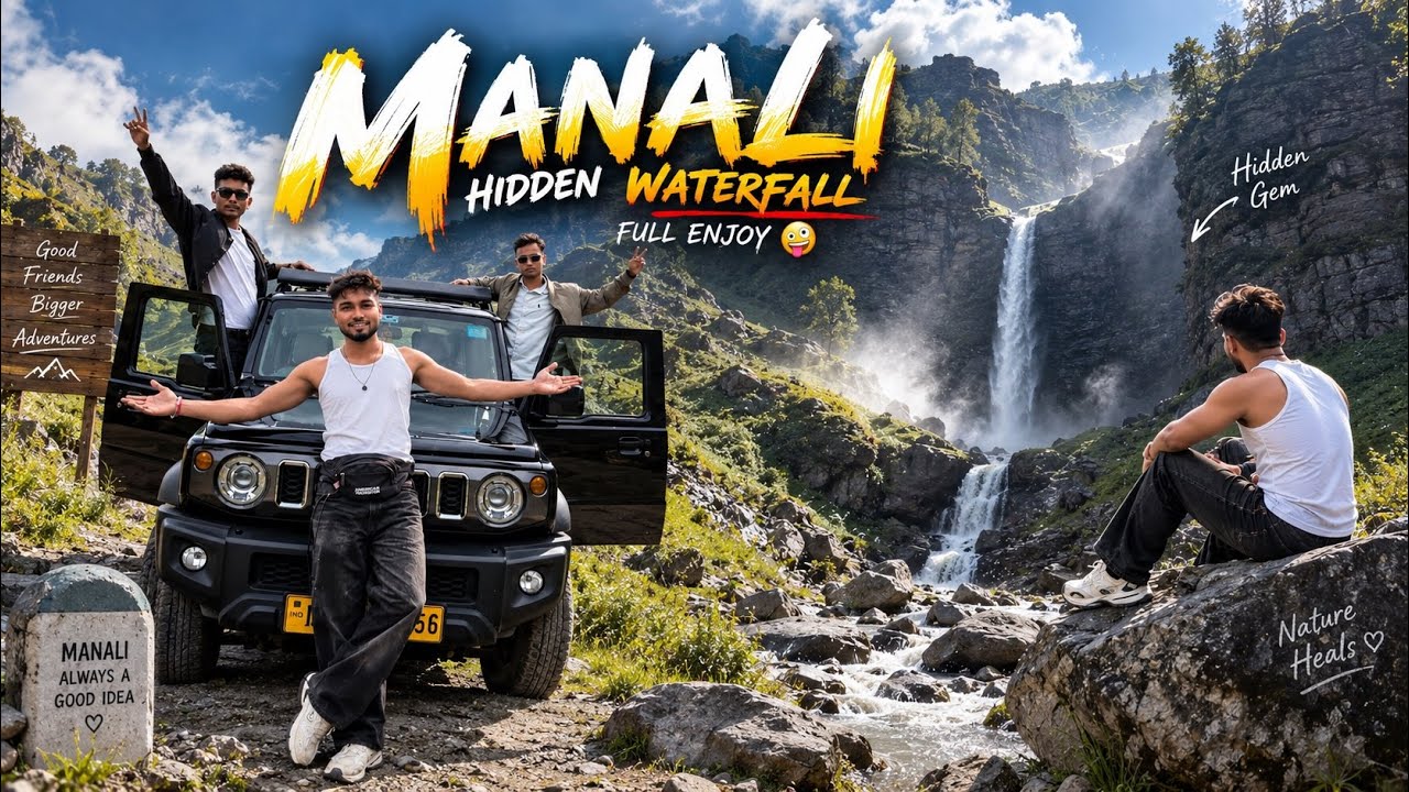 Manali Hidden Waterfall 😍 | Rohtang Valley Full Enjoy 🤪 | Vlog Part 1 | Vlogg by Abhi