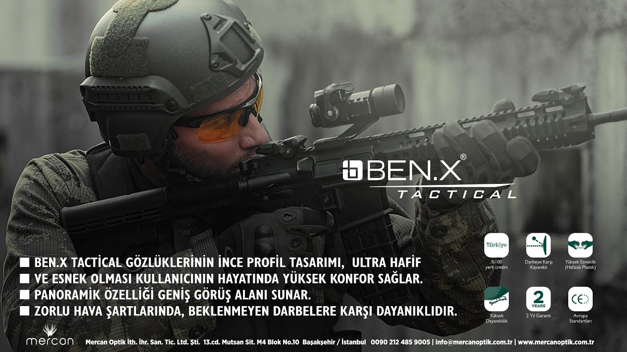 Benx Tactical Ballistic Sunglasses for Eye Protection | Made in Türkiye