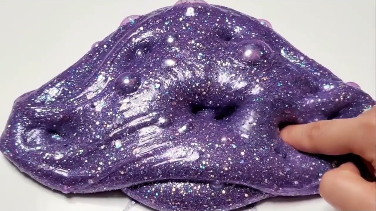ASMR Glittery Slime Stretching & Poking | Gooey Sounds, Pops & Satisfying Tingles for Relaxation
