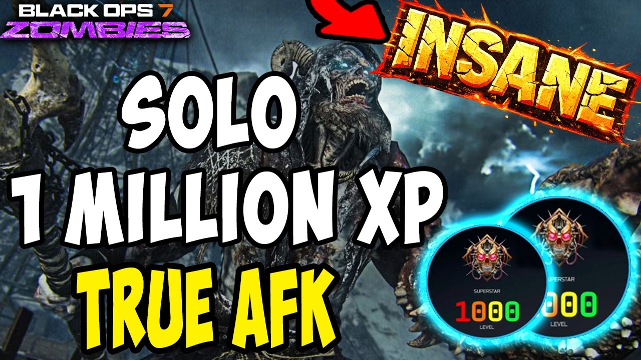 1 MILLION XP! SOLO AFK + NO REQUIREMENTS | LEVEL 1000 FAST (BO7 Zombies)