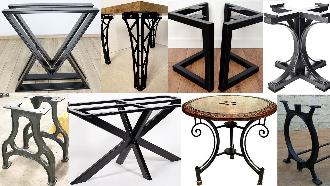 Красивые современные идеи дизайна ножек для металлического стола / Идеи металлических ножек для с...