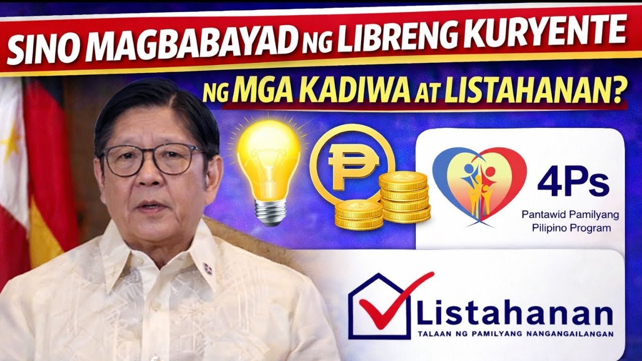 SINO MAGBABAYAD NG LIBRENG KURYENTE NG MGA KADIWA AT LISTAHANAN?