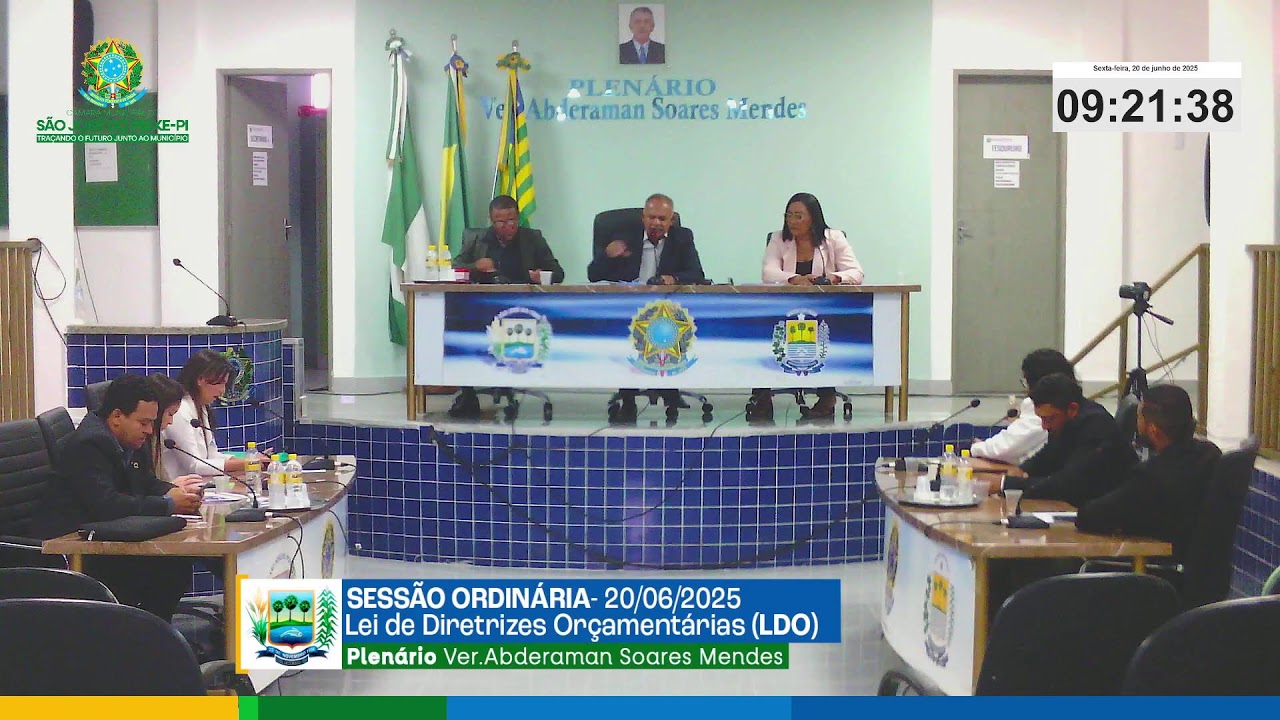 Transmissão ao vivo de Câmara Municipal de São José do Peixe-PI
