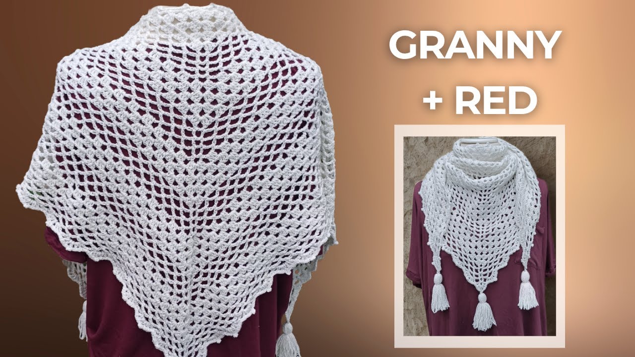 Chal triangular a crochet – Súper fácil