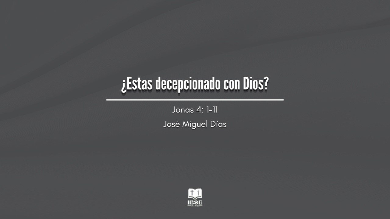 ¿Estas decepcionado con Dios?
