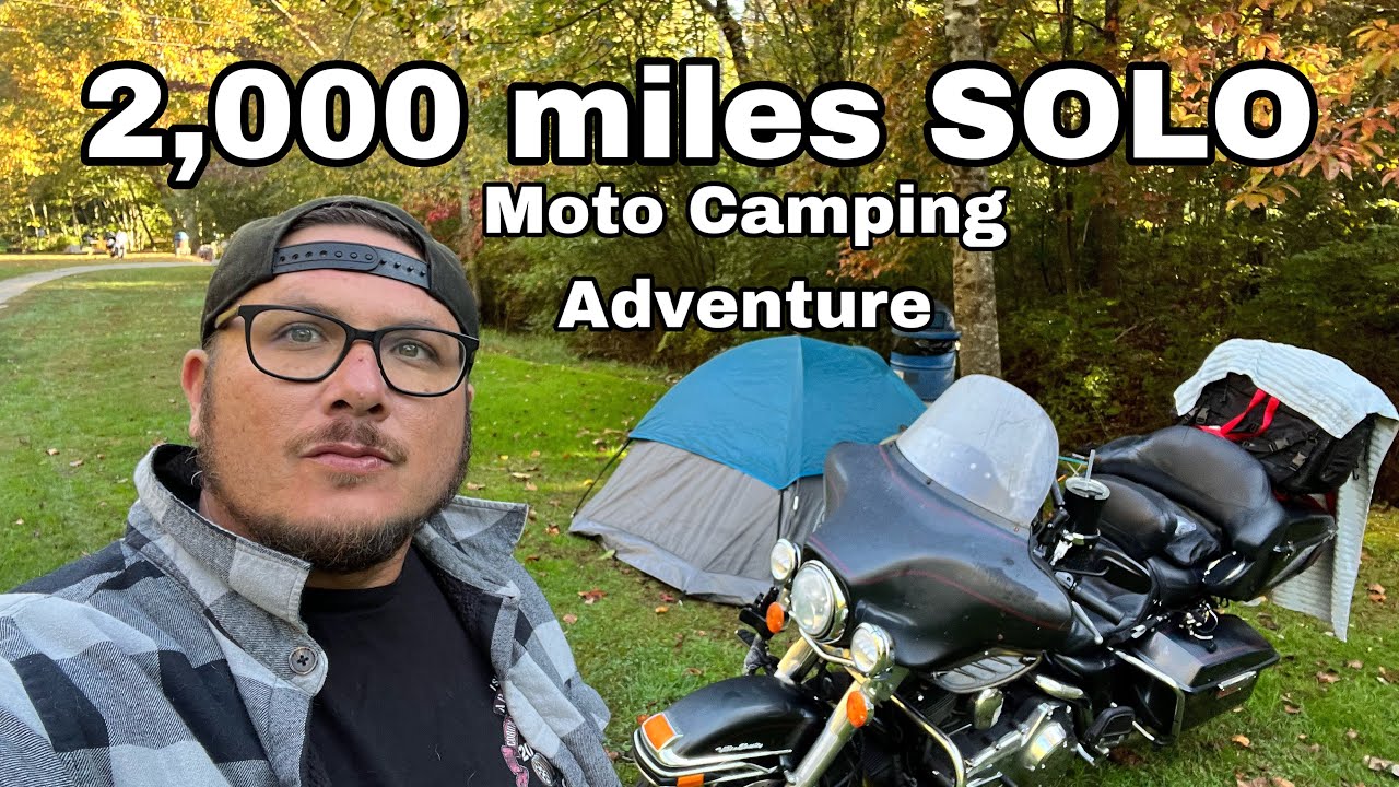 SOLO Motorcycle camping road trip to Blue Ridge Mountains. 6 Days, 2000 miles on a Harley!