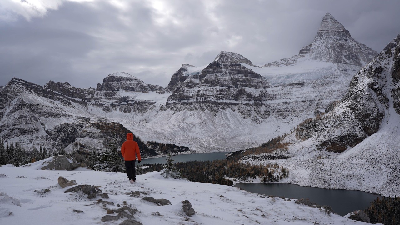 Alone at Mount Assiniboine in a Fall Blizzard
