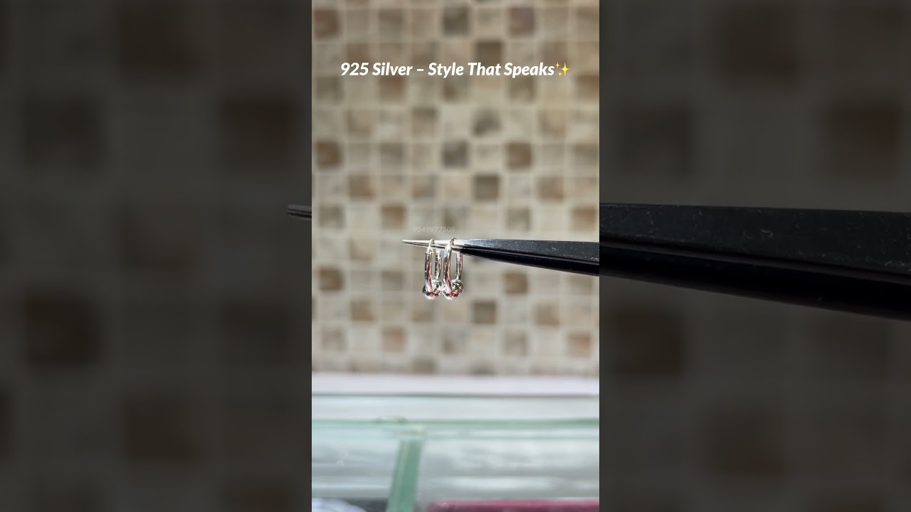 Pure silver earrings designs!! Men&rsquo;s silver studs earrings!! 925 silver earrings!! Premium quality!!