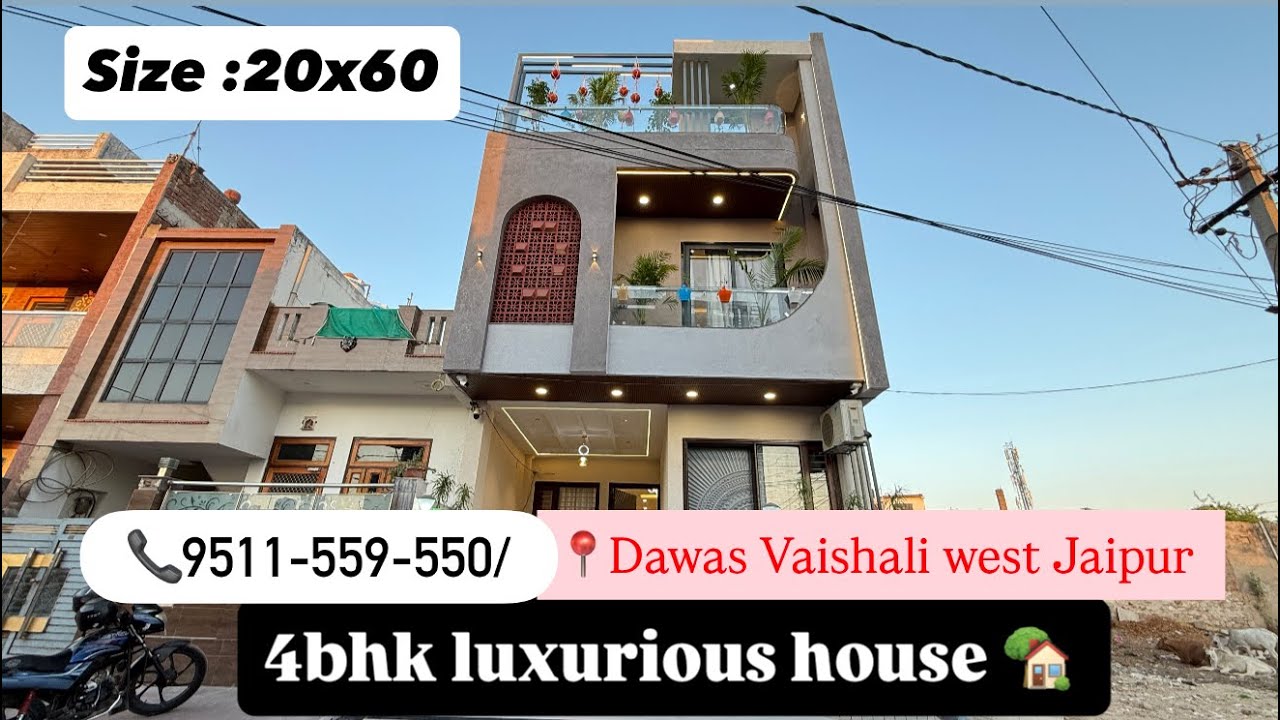 20x60=133 गज में 4bhk luxurious house 🏡 📞9511-559-550 📍Vaishali west Jaipur 