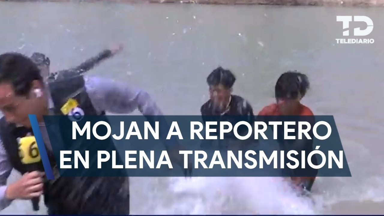 Mojan a reportero de Telediario durante transmisi&oacute;n