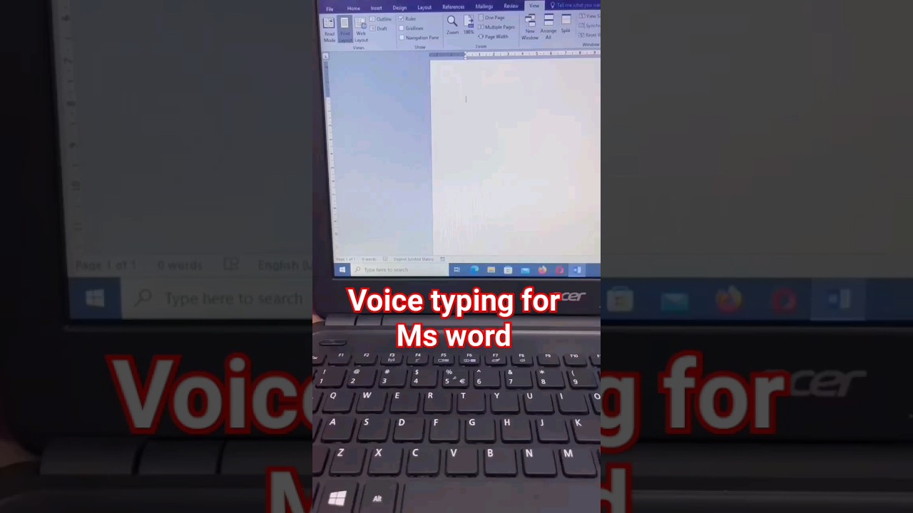 voice typing for Ms word! how to convert voice into text on Ms to earn!word#computerknowled