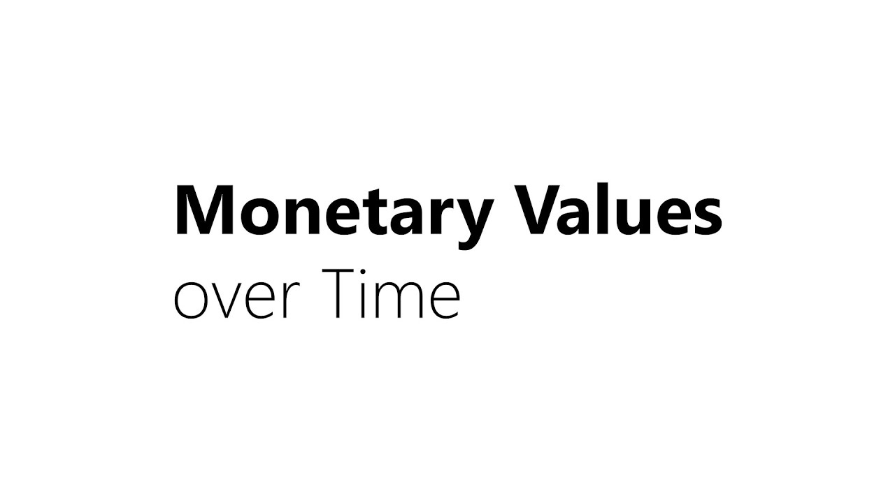 Monetary Values over Time
