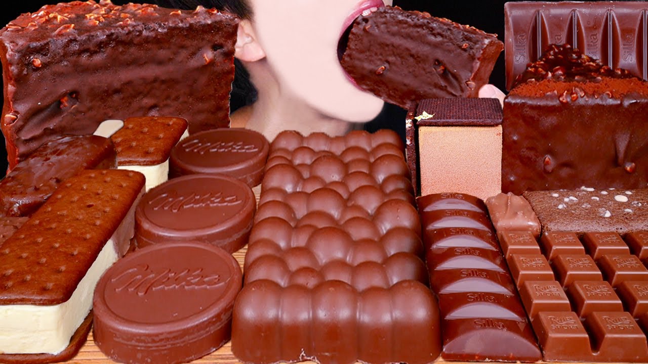 ASMR MALTESERS CHOCOLATE MAGNUM ICE CREAM NUTELLA TWIX M&M'S DESSERT MUKBANG 몰티져스 먹방 EATING SOUNDS