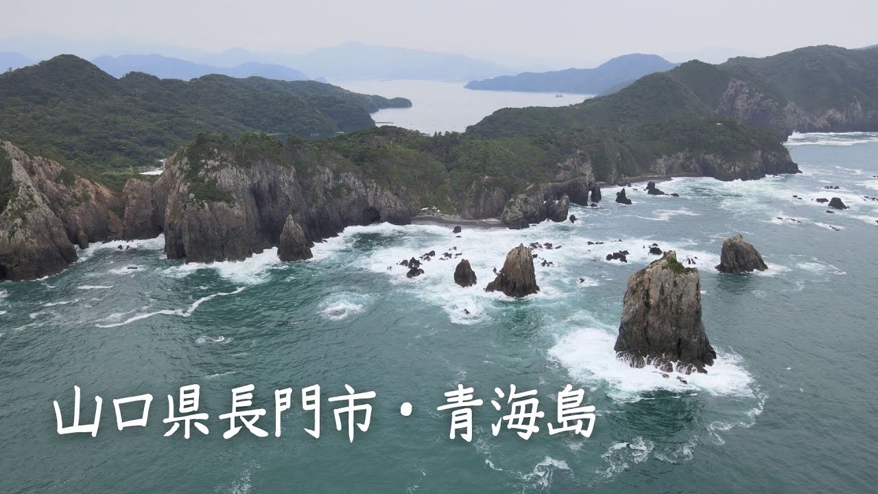 【4Kドローン映像】山口県長門市・青海島・海上アルプス 2021年 8月