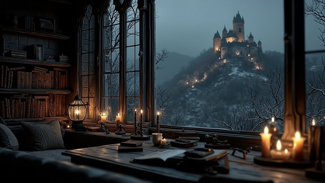 Зимняя учеба в стиле Dark Academia 📚 Фортепиано для концентрации