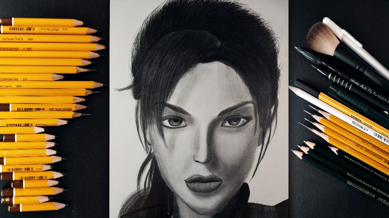 How to Draw Lara Croft  - Tomb Raider Underworld [drawing tutorial] 4K