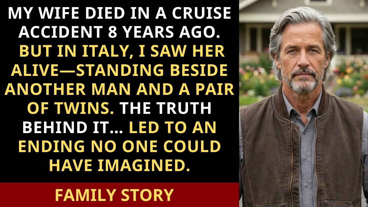 8 years ago, my wife died on a cruise.But today, I saw her alive… standing beside another family.