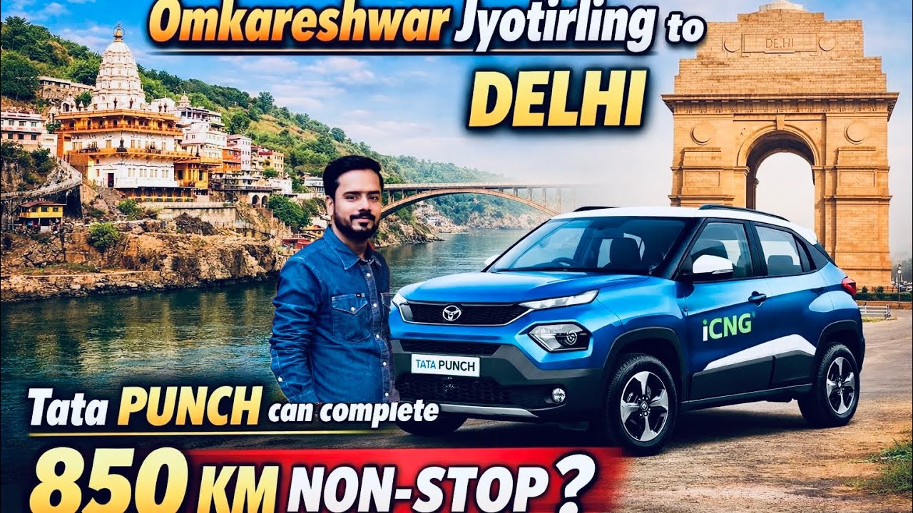Non Stop 🛑 850 KMS! Omkareshwar to Delhi in 14 hrs by Tata  Punch CNG @moreandexplore 