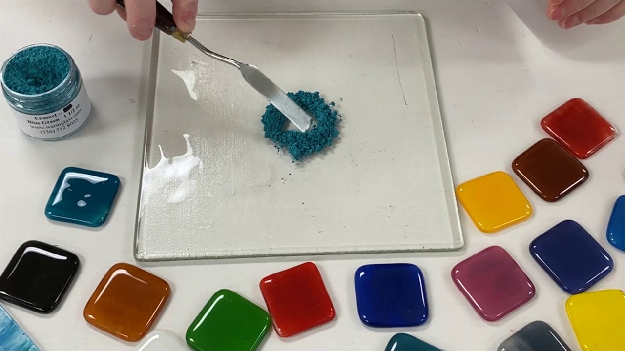 Mixing Sunshine Enamels for Fusing on Glass